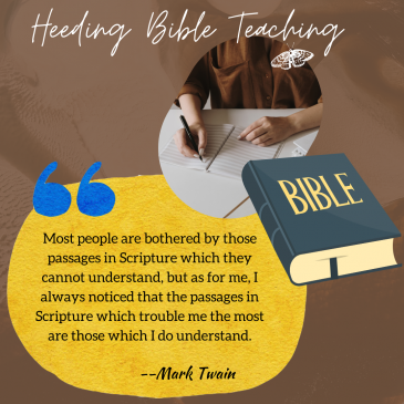 Heeding Bible Teaching